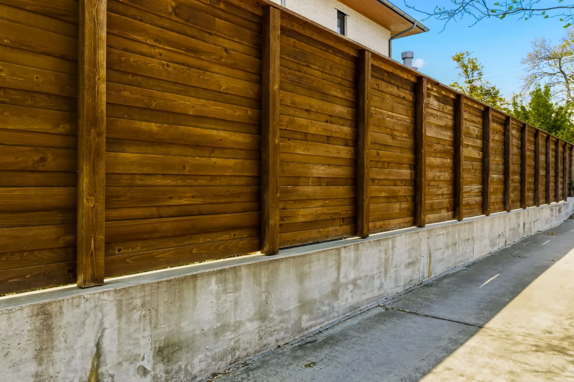 Premium cedar horizontal privacy fence in Plano, TX