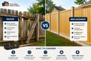 Wood fence repair and replacement
